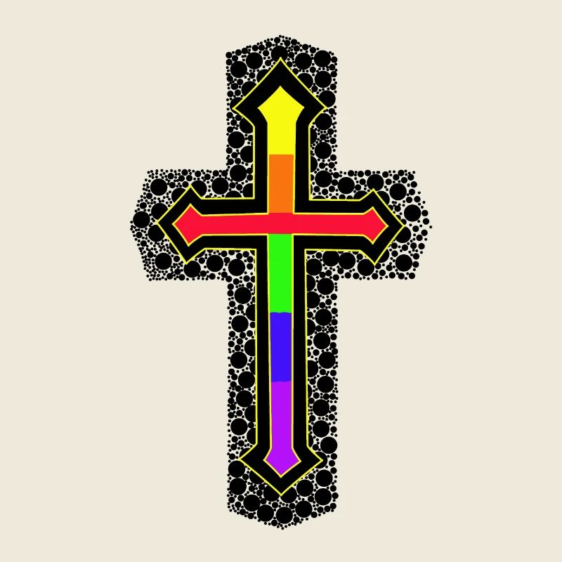 Cross Crosses Crucifix LGBT Rainbow