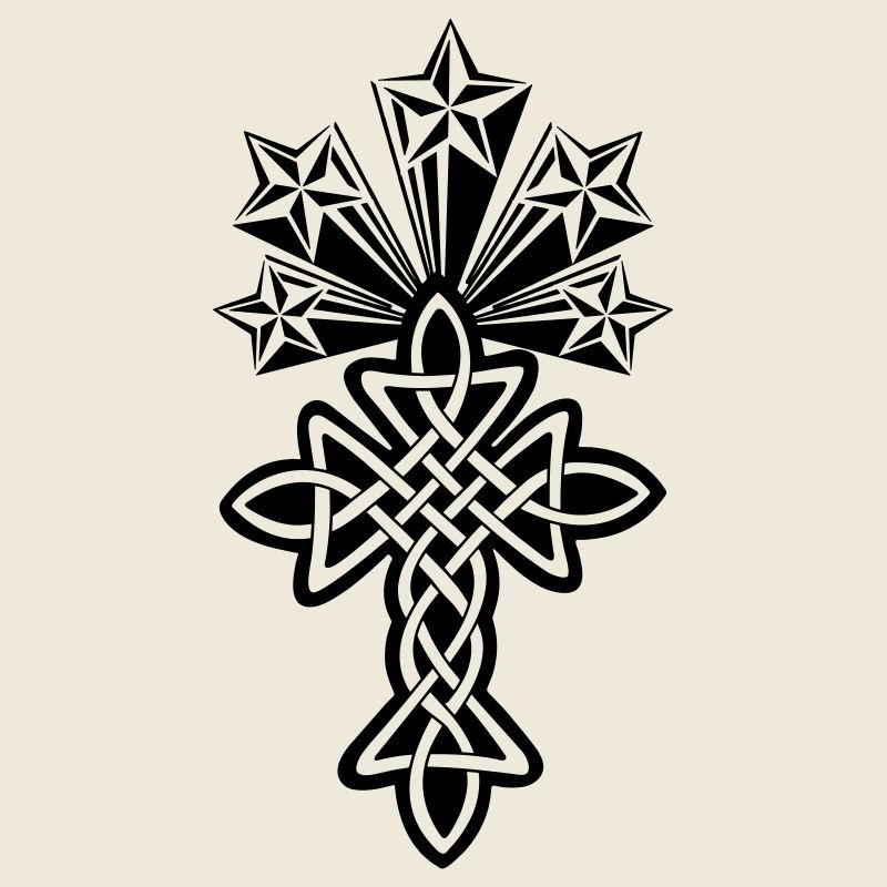 Celtic cross five stars