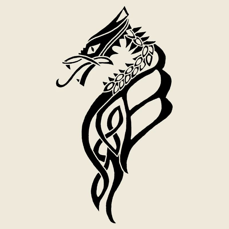 Great Black Celtic Dragon