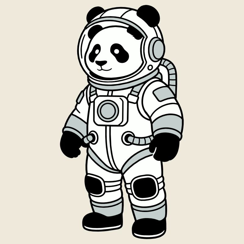 panda bear spacesuit