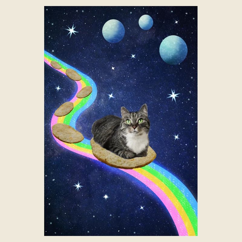 Chat mignon dans l’espace