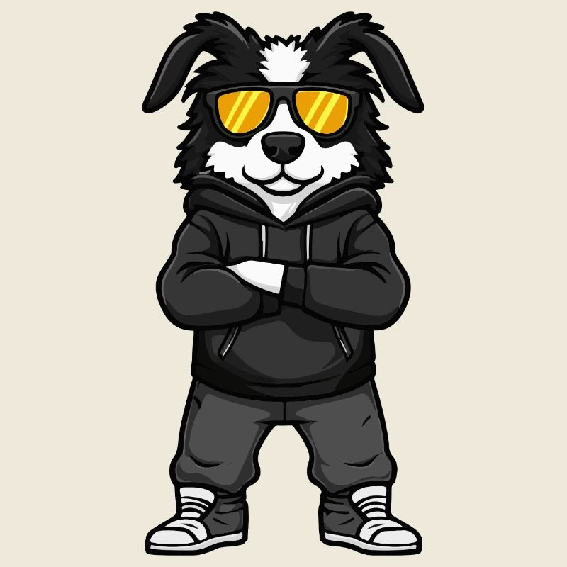 border collie hund dog comic