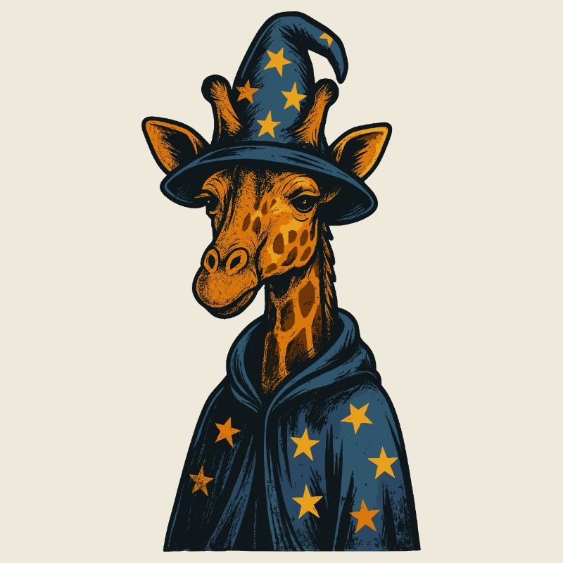 Wizard Giraffe Magic Art
