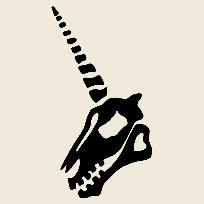 Schwarzes Einhorn Schädel
