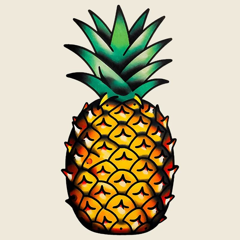 Classic Tattoo Pineapple