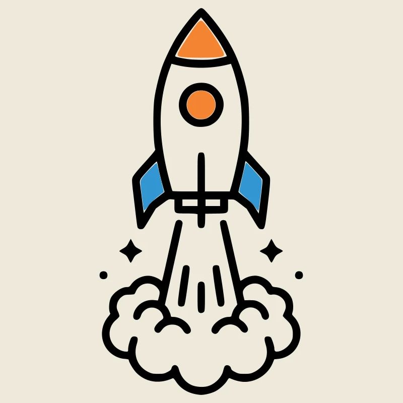 Comic spatial Rocket Launch