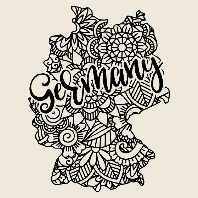 Germany Mandala Map Art