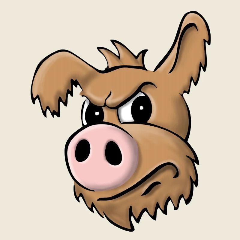 Pig dog skeptical