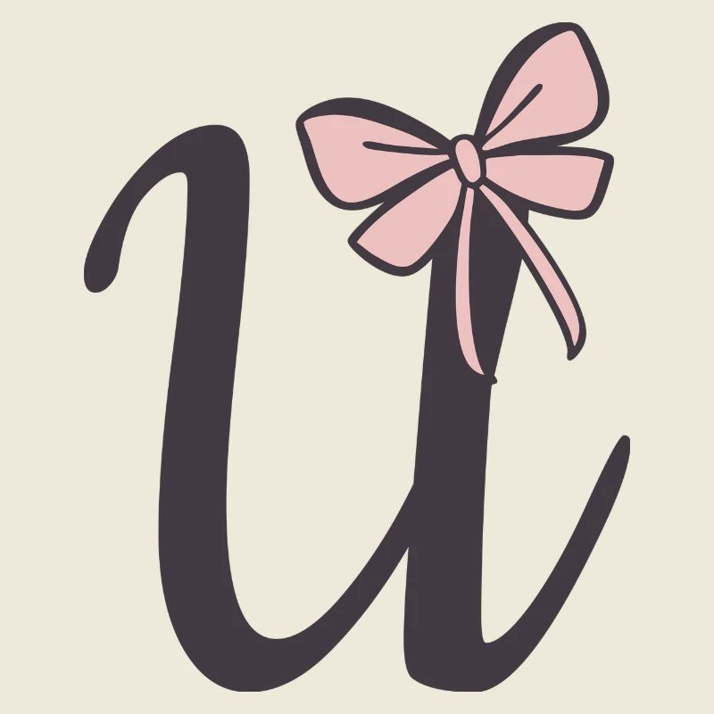 Initial Letter U Ribbon