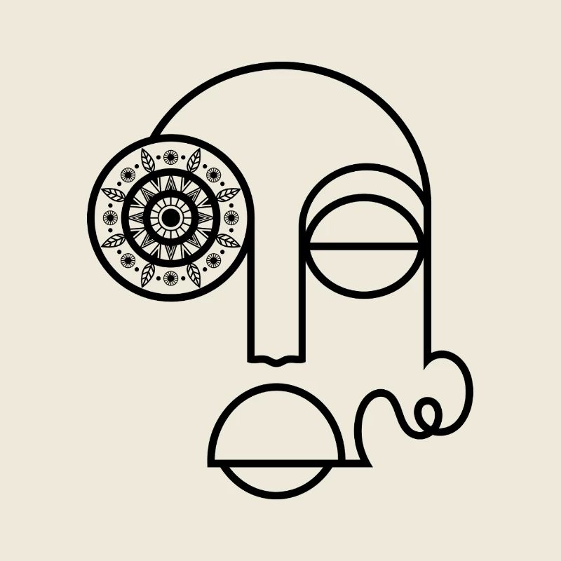 Visage abstrait / Visage abstrait moderne