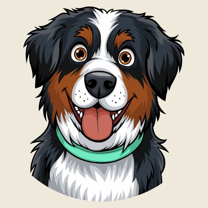 Bernese Mountain Dog Portrait
