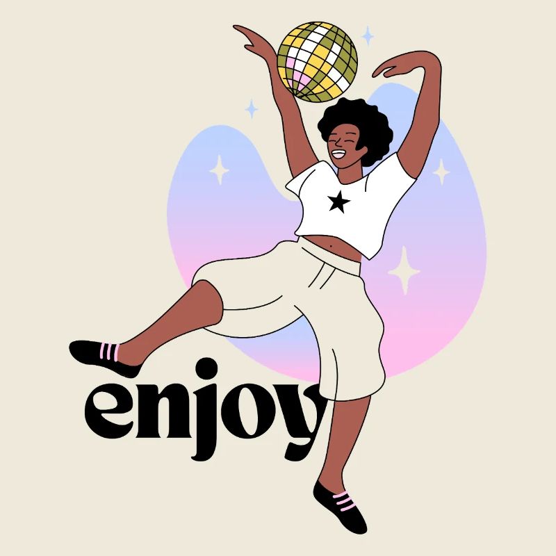 Disco Dancing Empreinte digitale Illustration