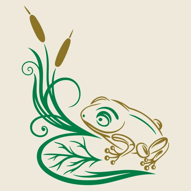 Frog Nature Ornament Design