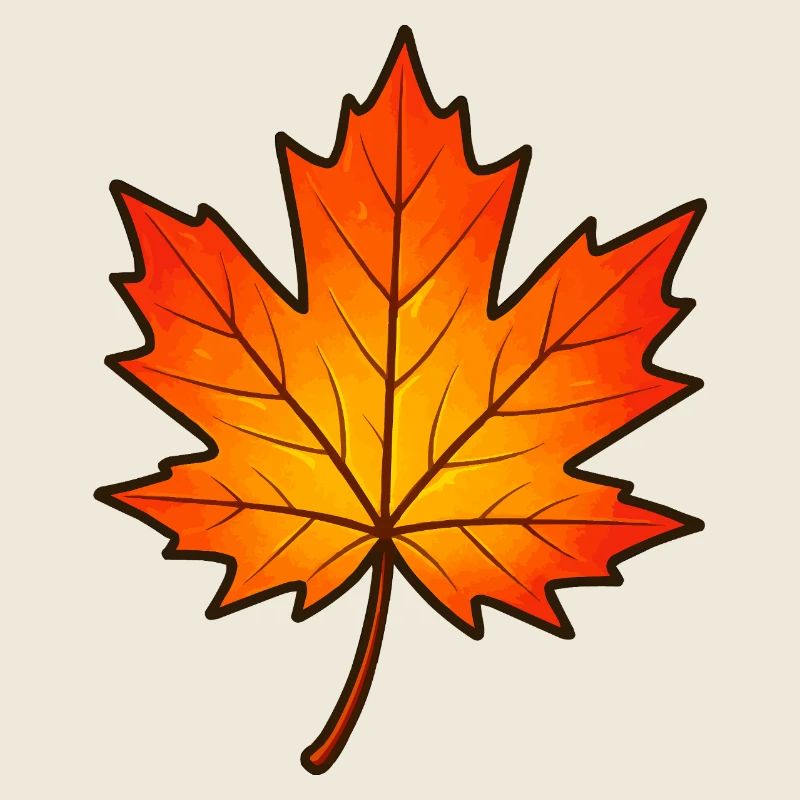 Autumnal maple leaf print