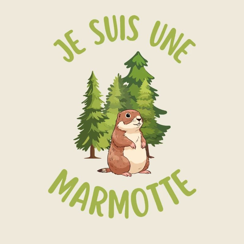 Ich bin ein Murmeltier im Wald