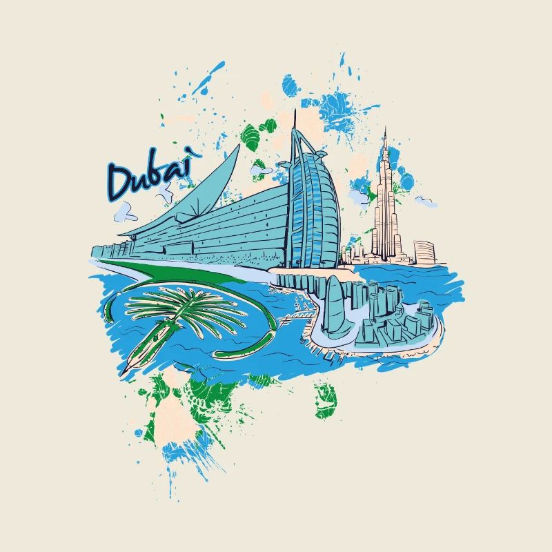 Dubai Skyline – Les superlatifs modernes en bord de mer