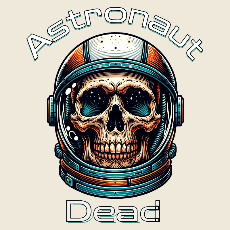 Crâne d’astronaute dans l’espace