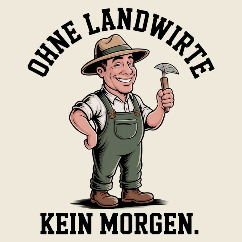 Bauer Cartoon mit Hacke