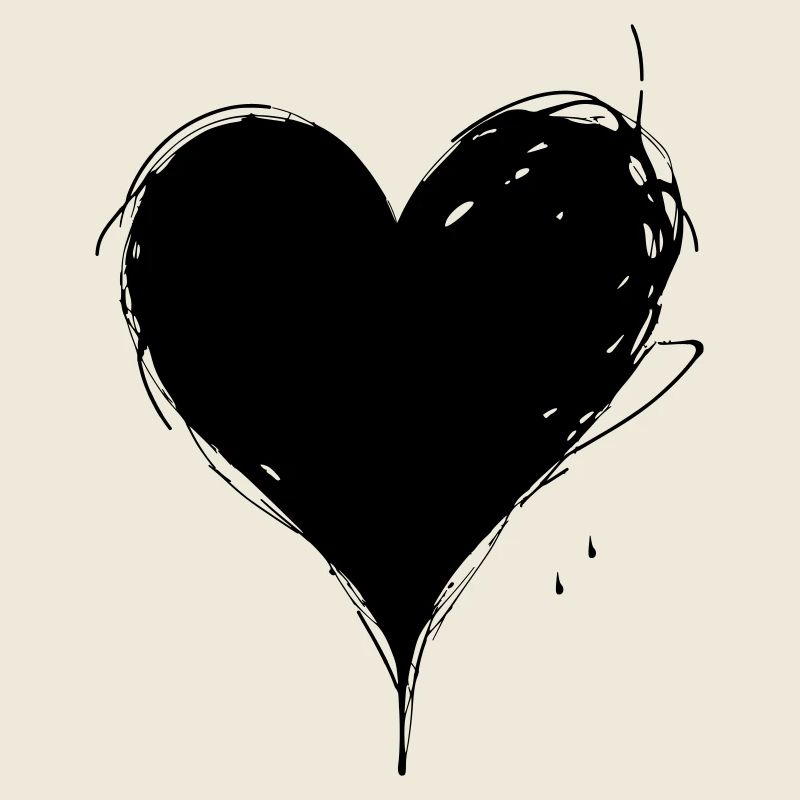 Cœur Noir, Saint-Valentin, Amour