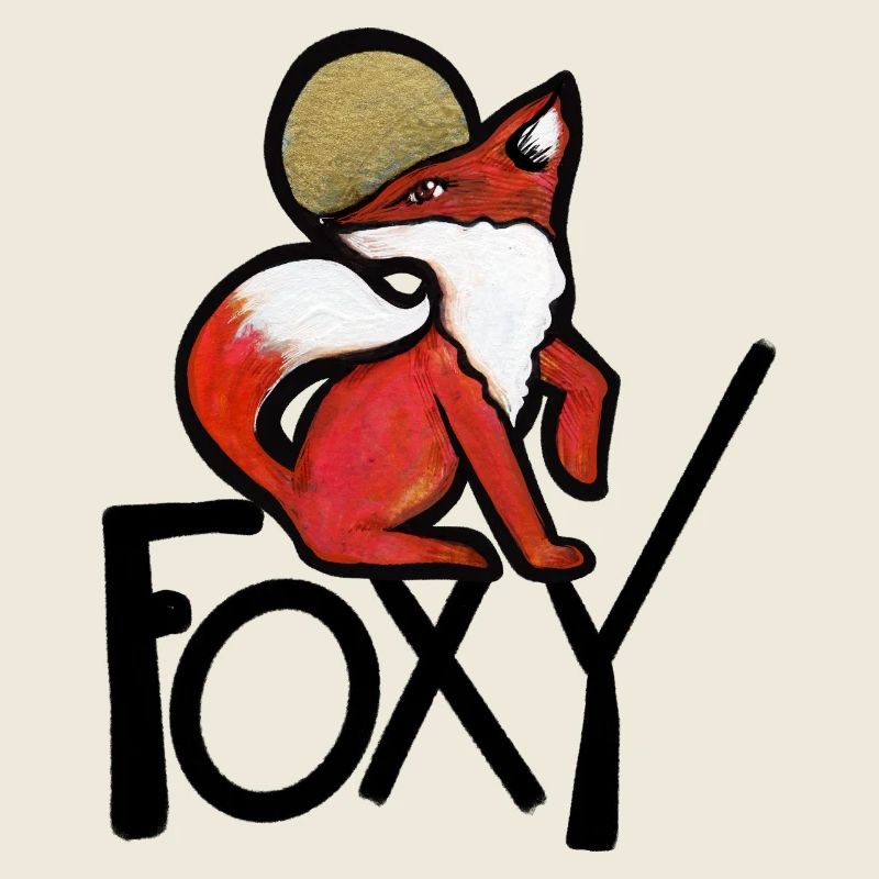 Renard Pourpre avec Auréole Or