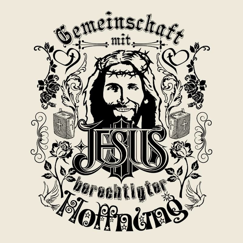 Jesus Kalligraphie Design in schwarz