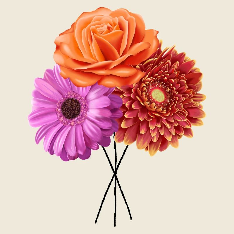 Blüten Trio Farbmelodie