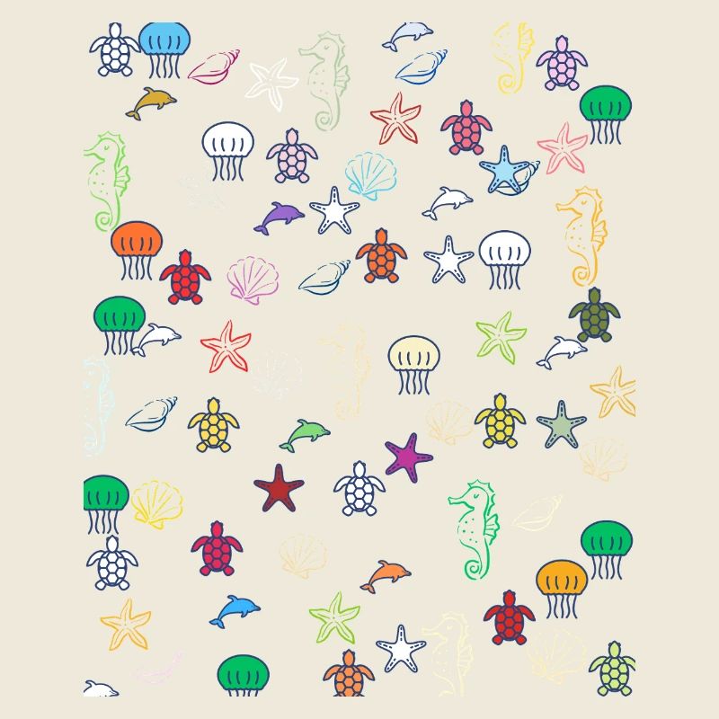 Buntes Meer und vielfältige Meeresbewohner