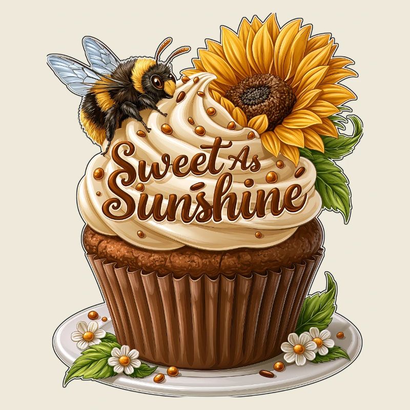 Sweet as Sunshine Cupcake Art