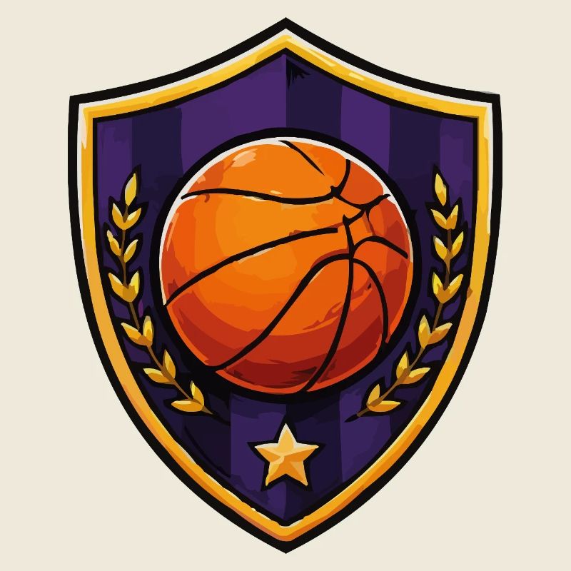 Basketball Shield Laurel