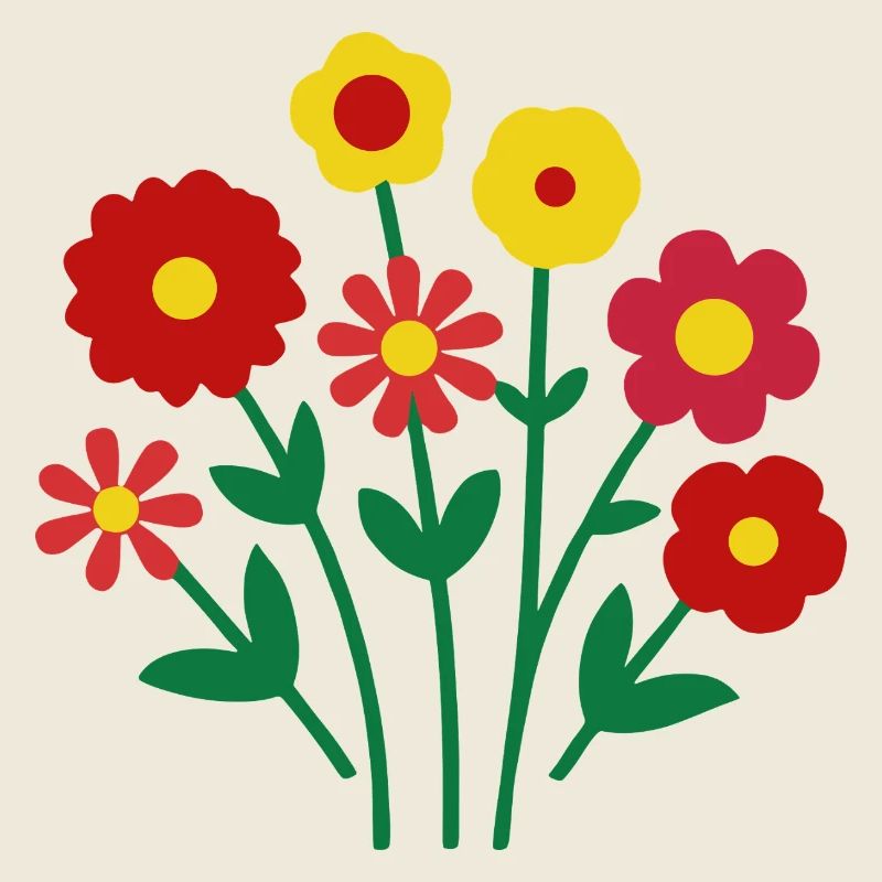 Fleurs colorées - Conception de fleurs joyeuses