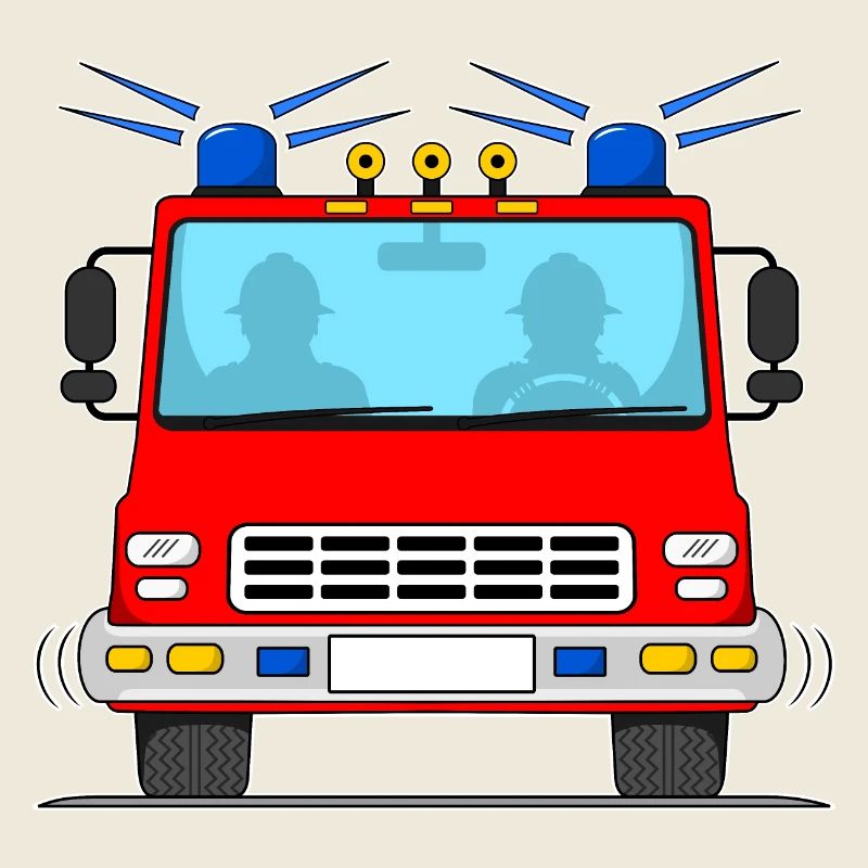 Fire engine without lettering