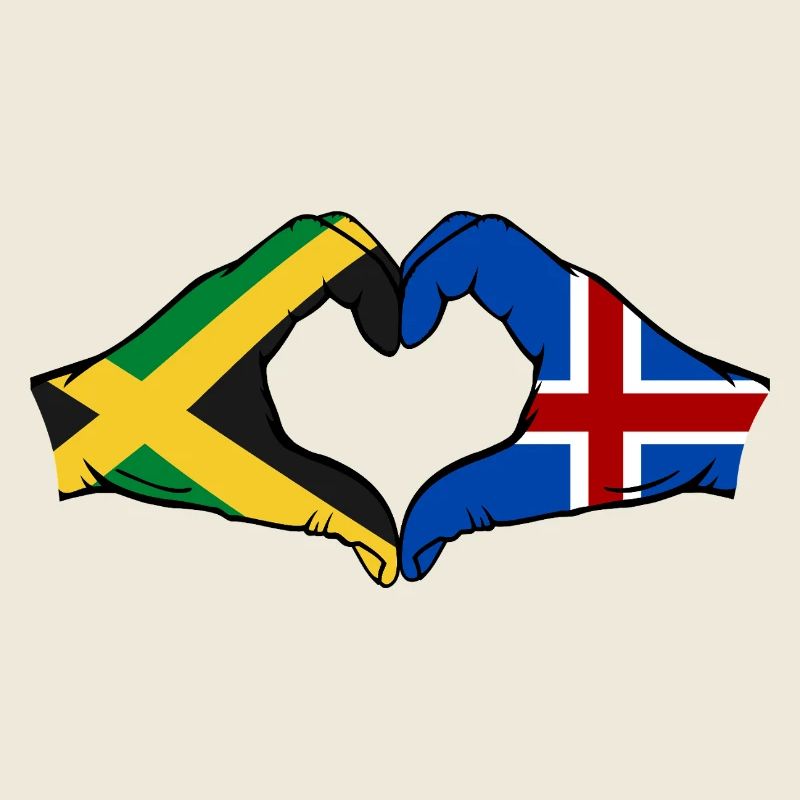 Jamaica Island Hands Heart Shape