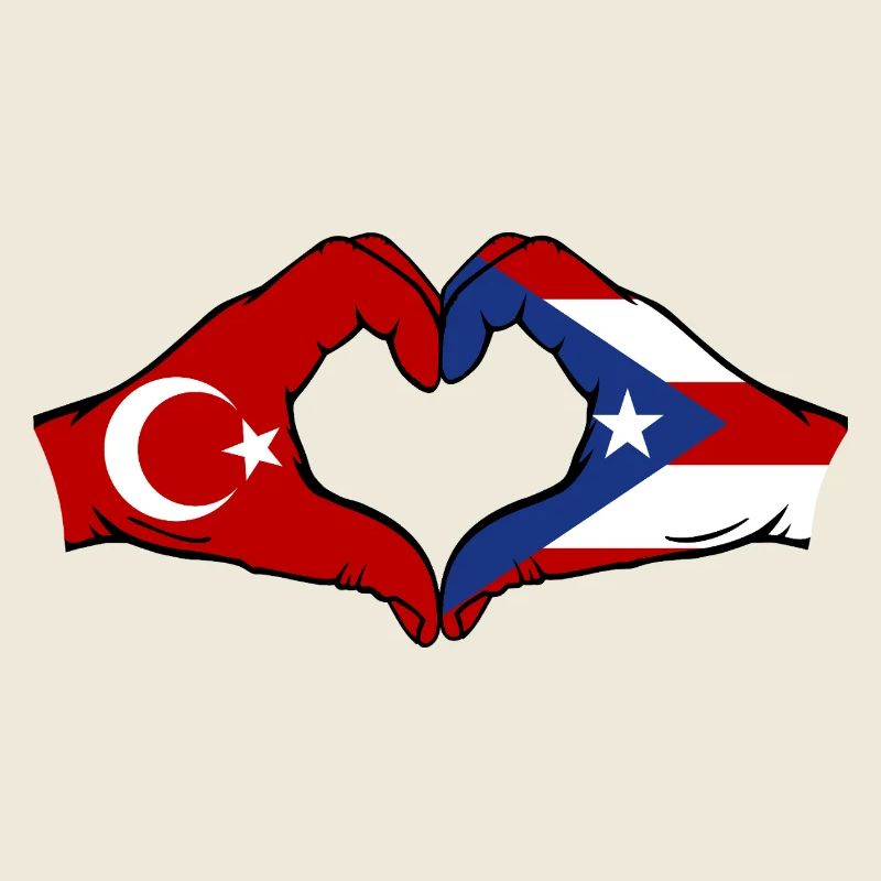 Turkey Puerto Rico Hands Heart Shape