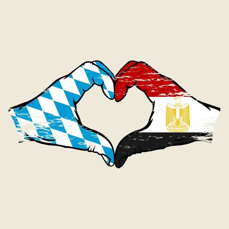 Bavière, Égypte, drapeau, aiguilles, forme de coeur utilisé