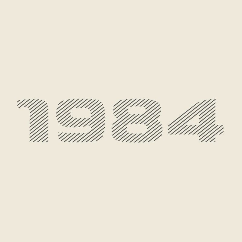 Born 1984 Retro Stripe Modern Birthday Design
