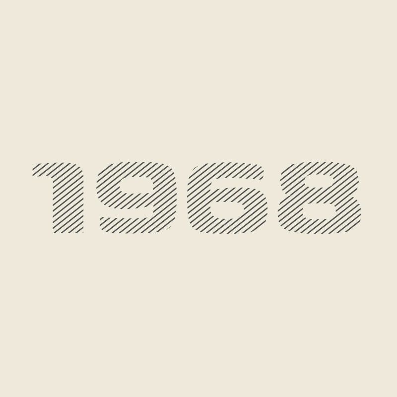Born 1968 Retro Stripe Modern Birthday Design