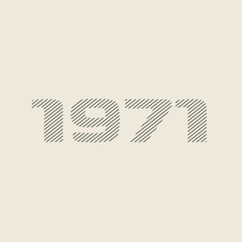 Born 1971 Retro Stripe Modern Birthday Design
