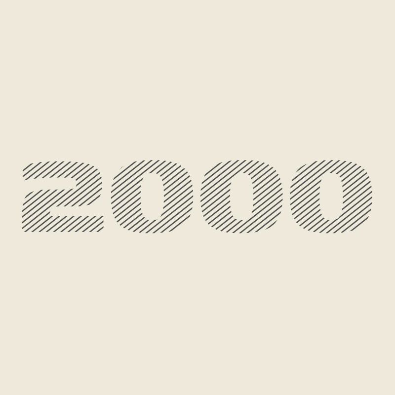 Né en 2000 Retro Stripe Design d’anniversaire moderne