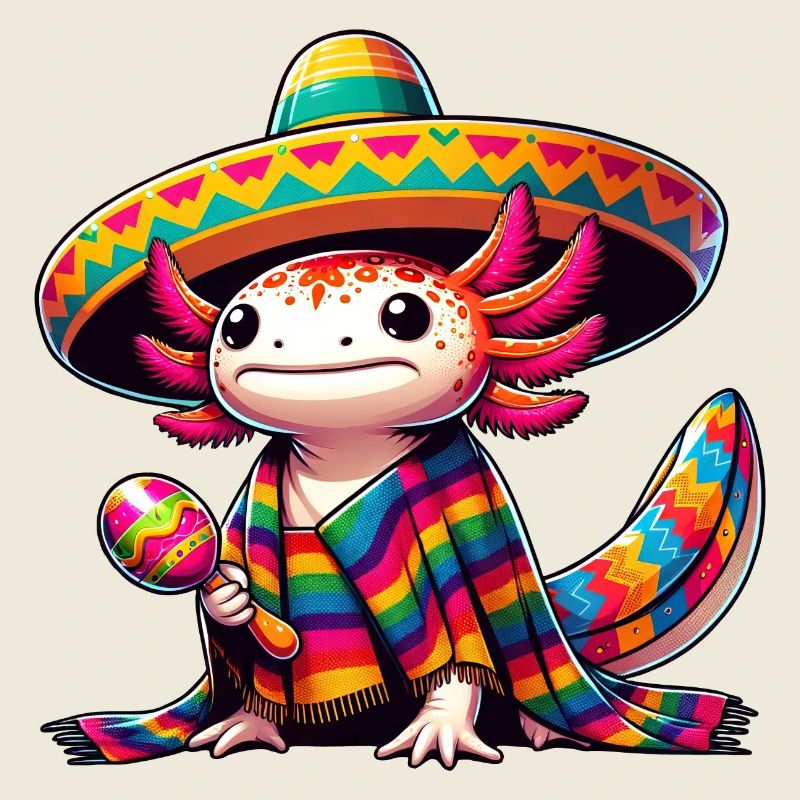 Cinco de Mayo Axolotl: Celebratory Design