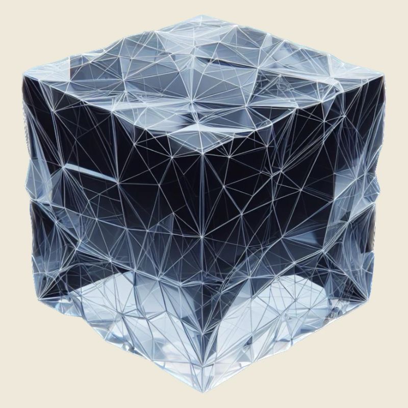 Eiswürfel im Polygon-Stil