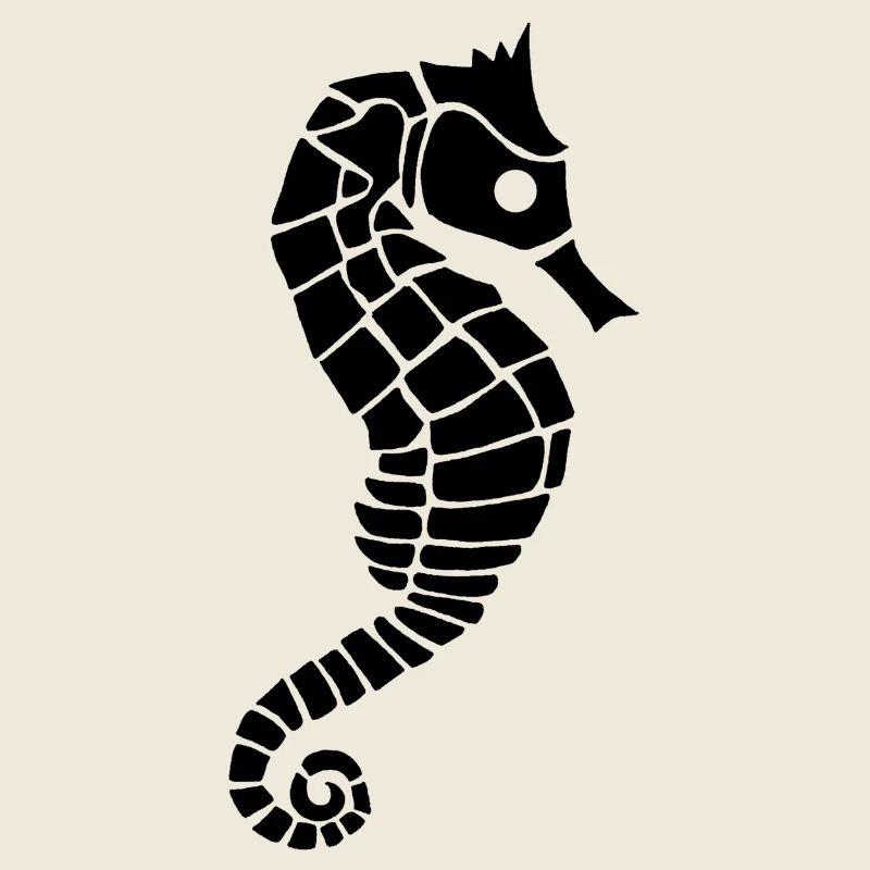 Black seahorse