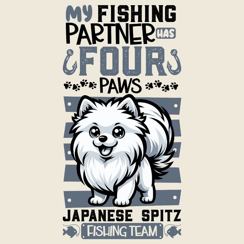 Fishing and Japanese Spitz