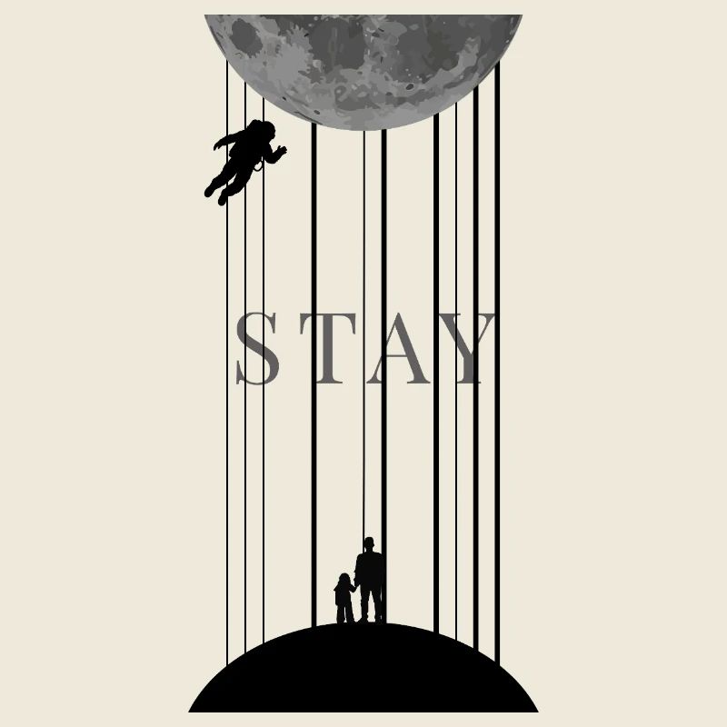 Weltall Interstellar mit Morse Code Stay