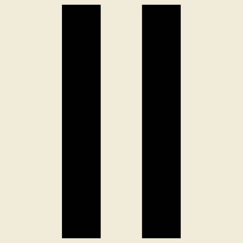 Pause sign – modern minimal design