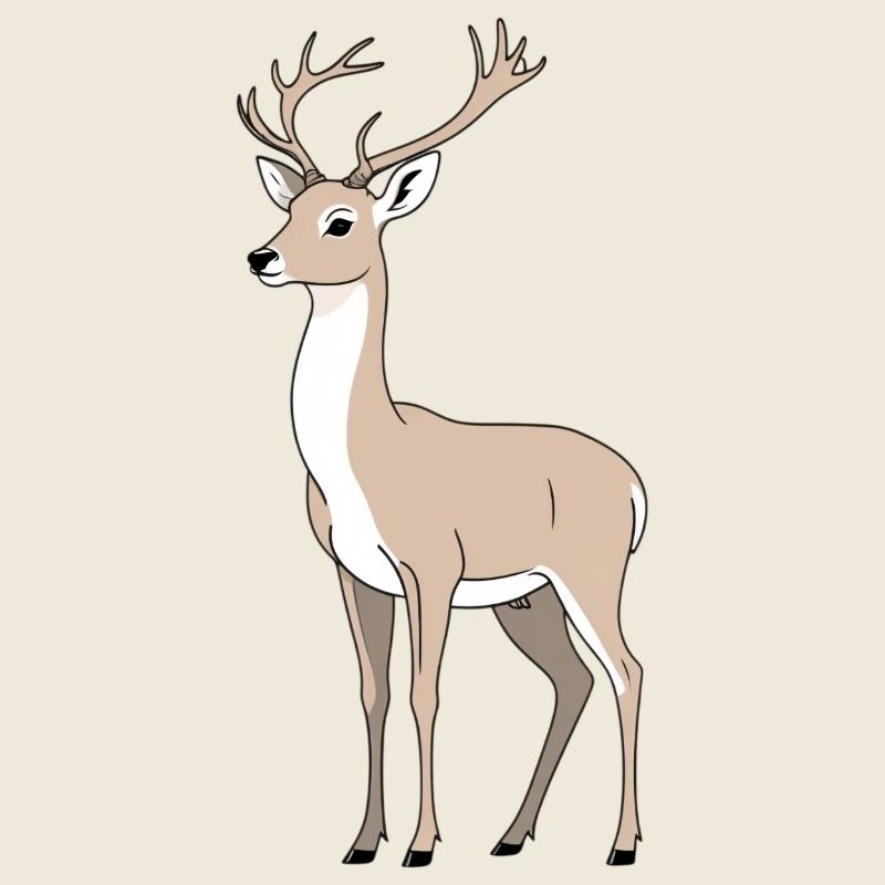 Hirsch mit elegantem Geweih