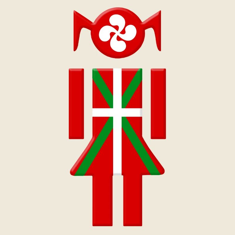 Fille Basque drapeau Euskadi