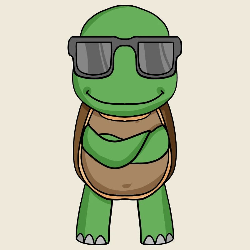 Turtle with sunglasses