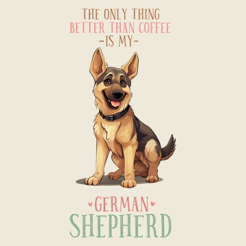 Mein Deutscher Schäferhund und Kaffee