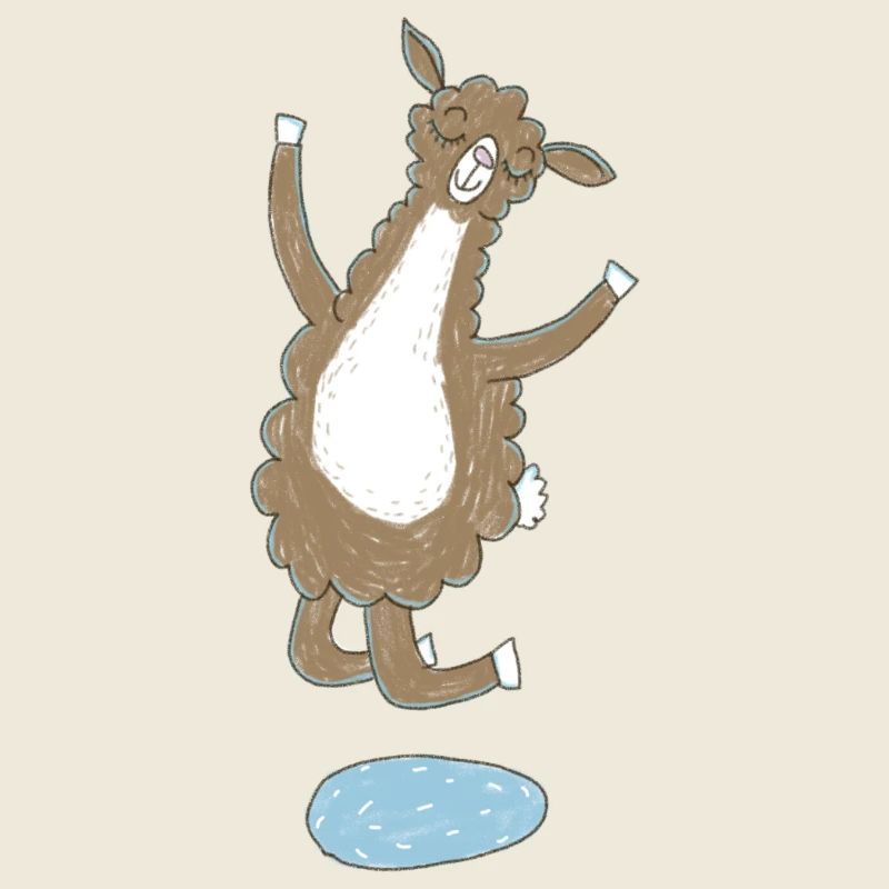 Glückliches Lama 