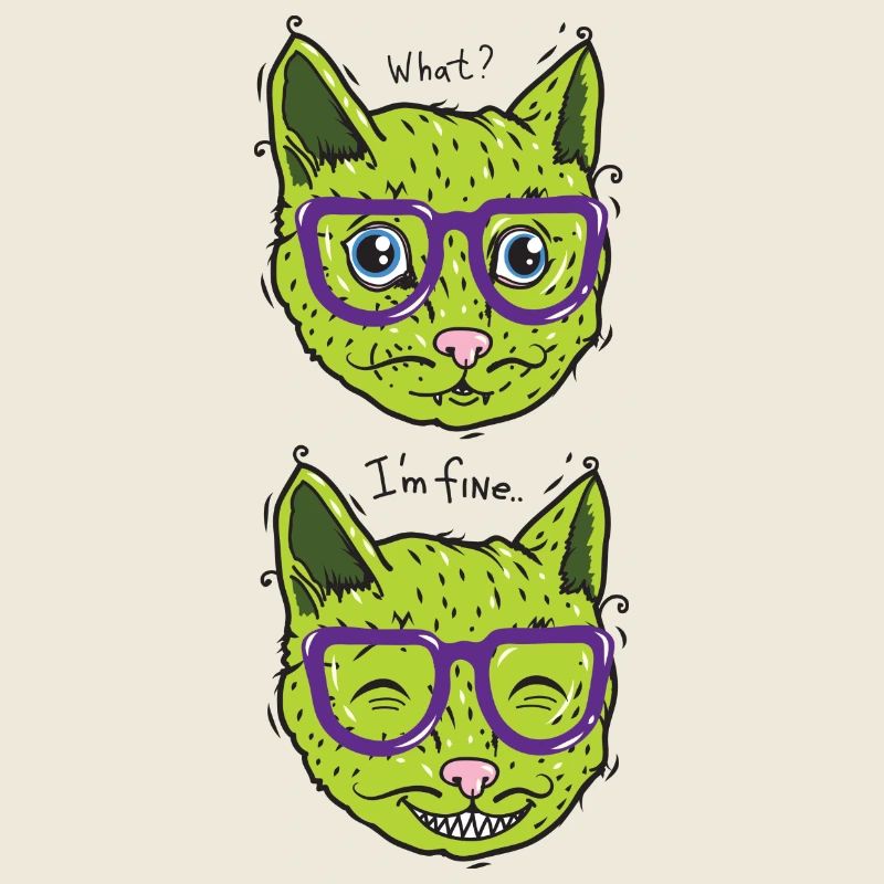 chat végétalien se sent bien